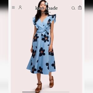 KATA SPADE grand flora midi dress suze 6